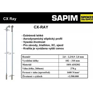 Výhodná Nabídka Dráty Sapim CX-Ray, černé