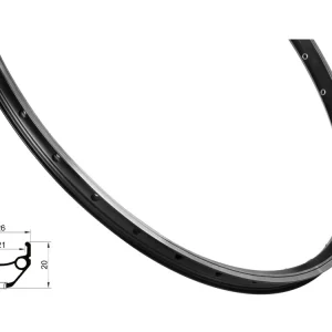 Celosvětová Doprava Ráfek FORCE PRIME 622x21 32děr - černý