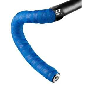 Hit Sezóny Omotávka na řídítka Force korková s vytláčeným logem - Modrá