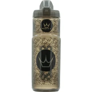 Vysoce Kvalitní Lahev na kolo Peaty's X Fidlock Locking - Big dog bottle logo smoke 600 ml