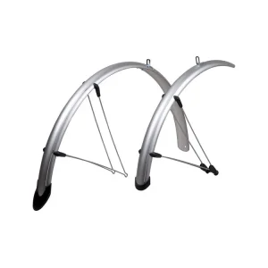 Výhodná Nabídka Sada blatníků PRO-T silniční plast se zástěrkou stříbrná