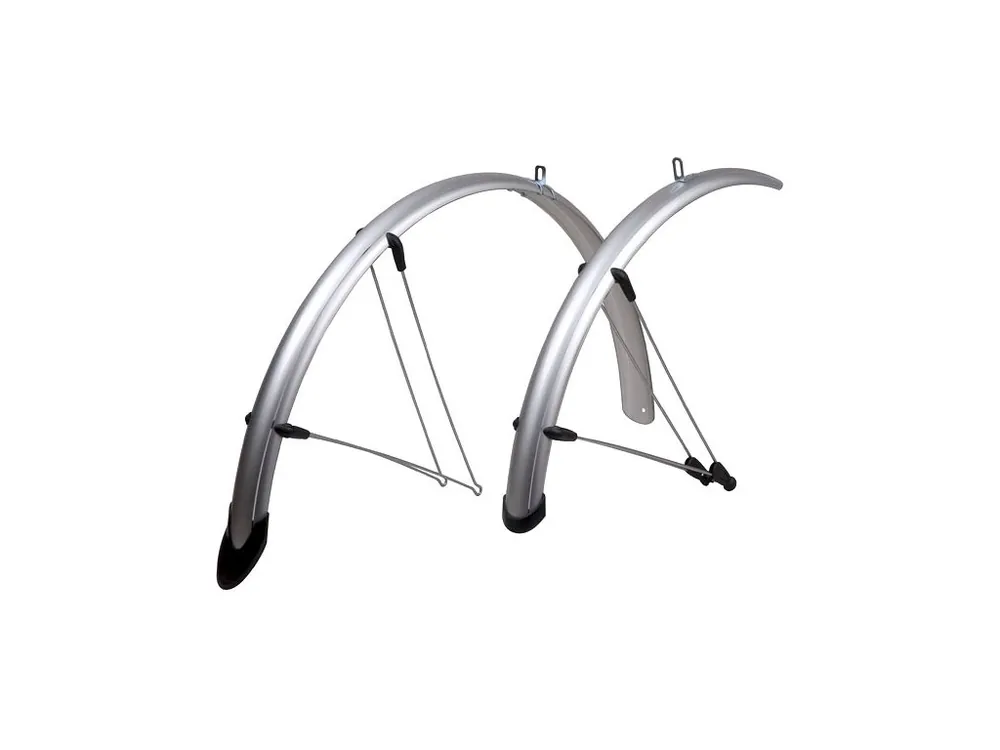 Výhodná Nabídka Sada blatníků PRO-T silniční plast se zástěrkou stříbrná