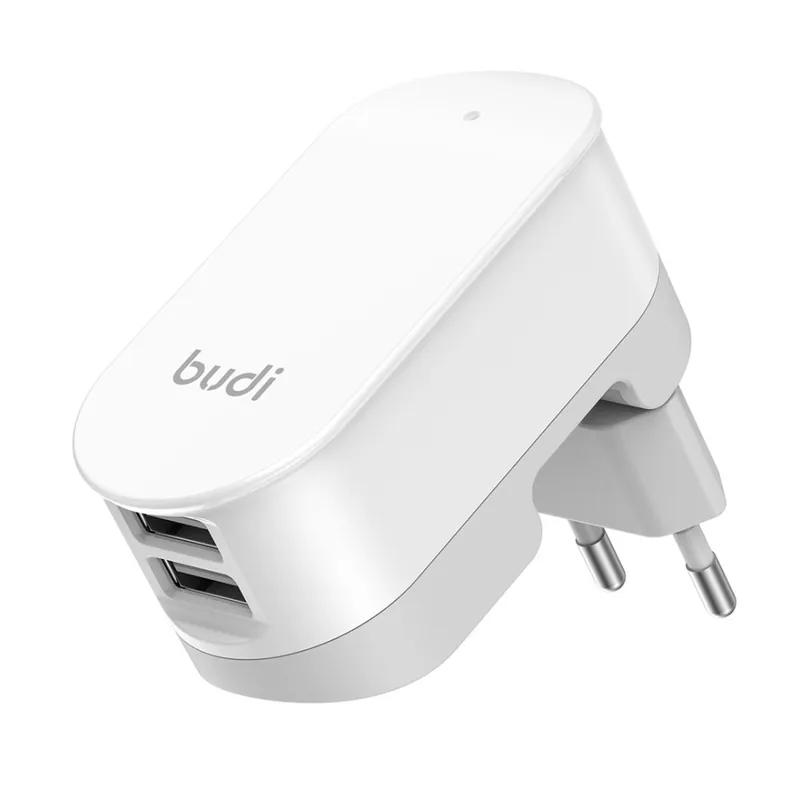 Levný nabíječka do zásuvky se sklopnými kolíky 2x USB 12W 2.4A 5V