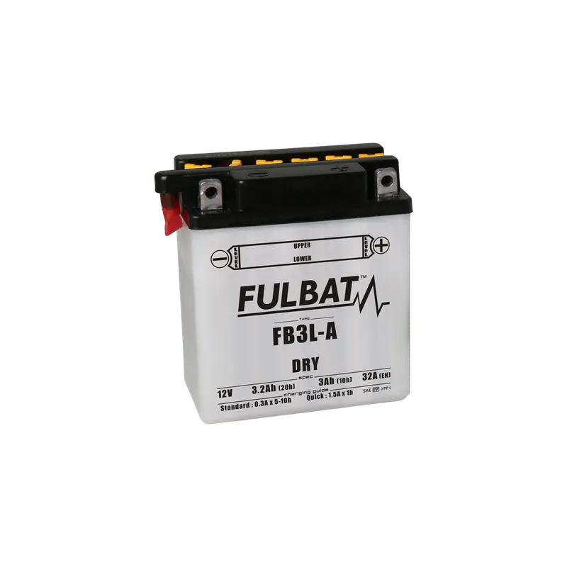 Záruka V Ceně Konvenční motocyklová baterie FULBAT FB3L-A  (YB3L-A) Včetně balení kyseliny