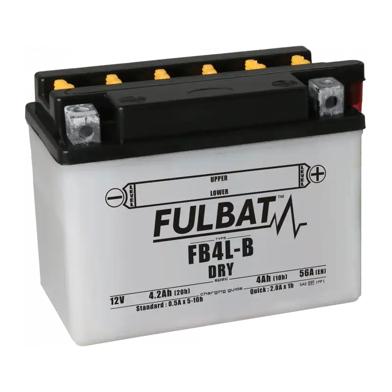 Bezpečná Platba Konvenční motocyklová baterie FULBAT FB4L-B  (YB4L-B) Včetně balení kyseliny