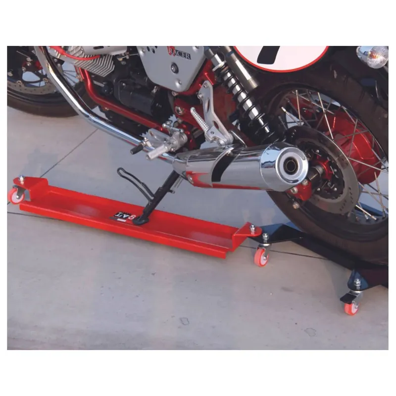 Autentický Pojezd pro motocykl s protiskluzovým gumovým povrchem a rozšířením pro boční stojan LV8 GARAGE & TRACK E300MM-EXT + E300MM+ (Není potřeba centrálního stojanu)