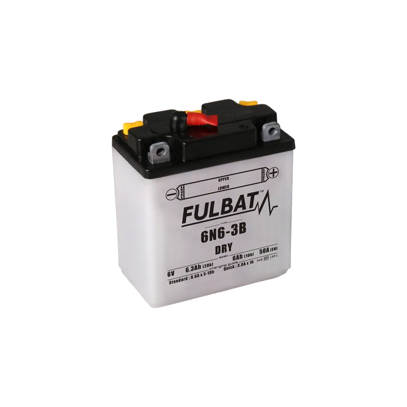 Víkendová Akce Konvenční motocyklová baterie FULBAT 6N6-3B Včetně balení kyseliny