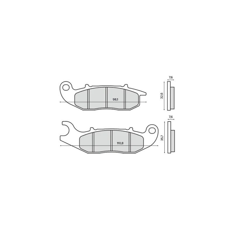 Brzdové destičky RMS 225103340 zadní organické Moderní