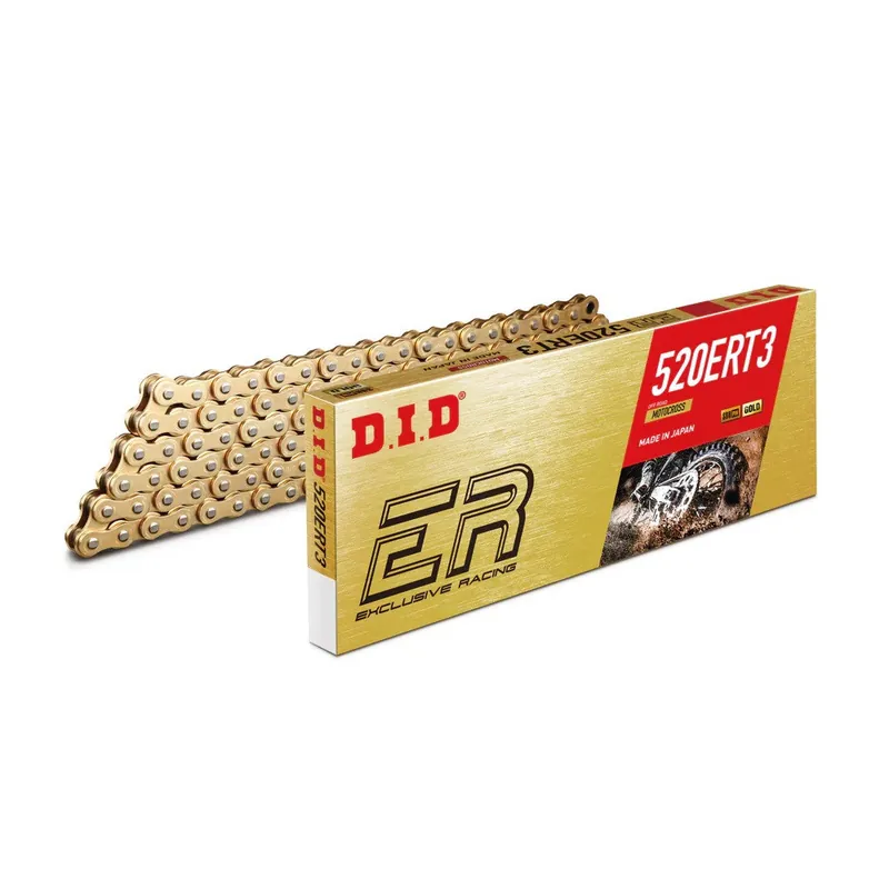 Motokrosový řetěz D.I.D Chain 520ER-T3 SDH 120 L Zlatá/Zlatá Výprodej