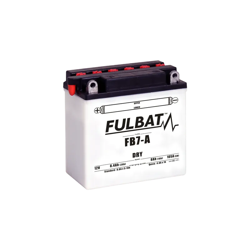 Exkluzivní Konvenční motocyklová baterie FULBAT FB7-A (12N7-4A) (YB7-A) Včetně balení kyseliny