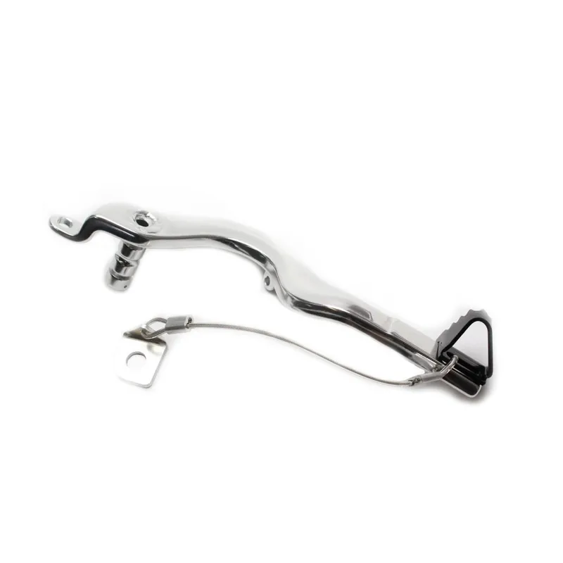 Ruční Výroba Brzdový pedál MOTION STUFF 83P-0601002 silver body, black steel fixed tip Steel Fixed Tip