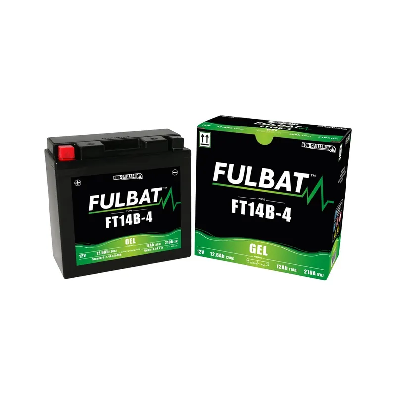 Vysoce Kvalitní Bezúdržbová motocyklová baterie FULBAT FT14B-4 (YT14B-4)