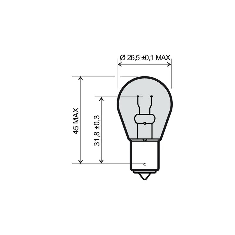 Sleva Lamp RMS 246510201 12V 21W, BA15S oranžová