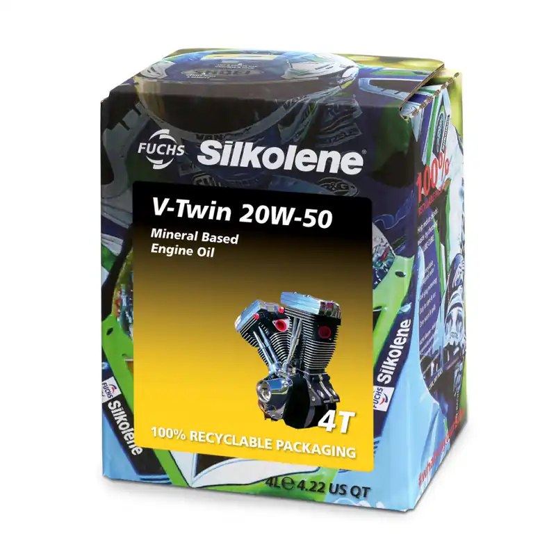 Motorový olej SILKOLENE V-TWIN 20W-50 MINERAL 4 l Zlevněný
