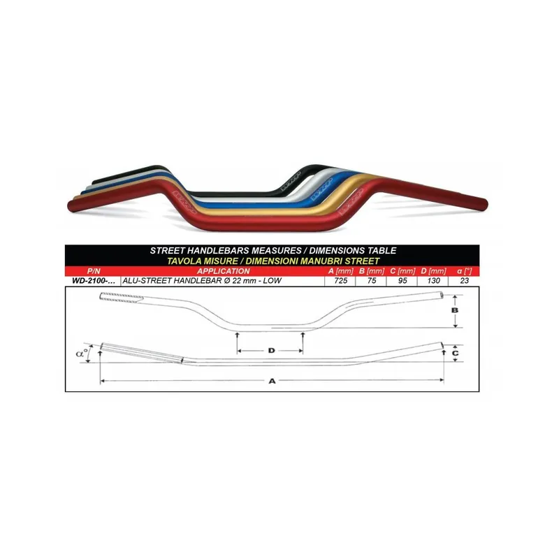 Poslední Šance Řídítka WRP ALU-STREET nižší stříbrná