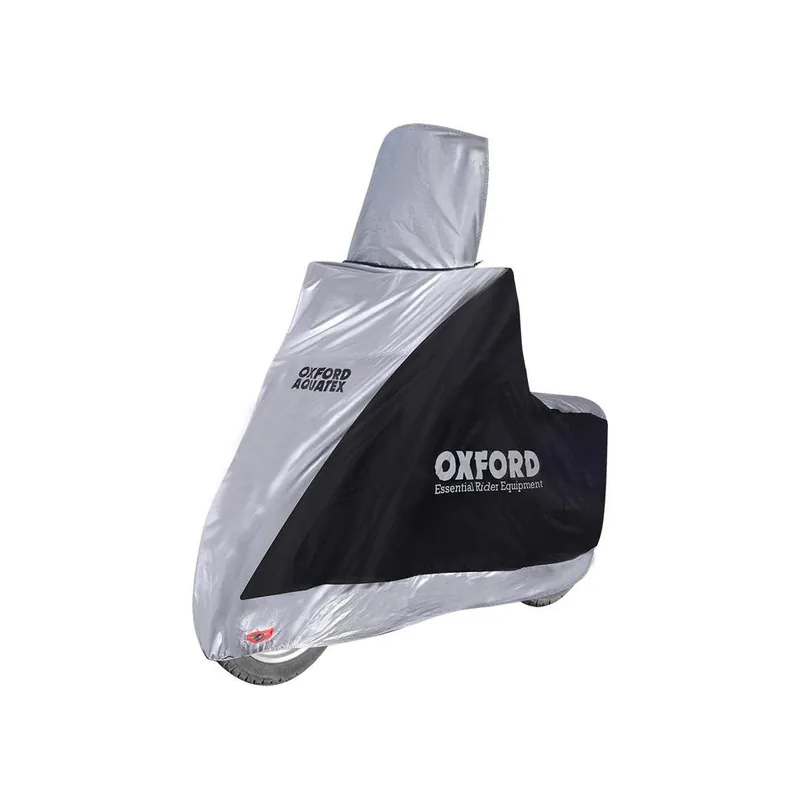 Plachta na motorku Aquatex Highscreen Scooter provedení pro vysoké plexi, OXFORD (černá/stříbrná, uni velikost) Rychlé Dodání