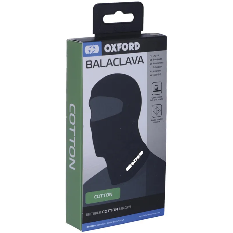 Kukla Balaclava bavlna, OXFORD (černá) Oblíbený