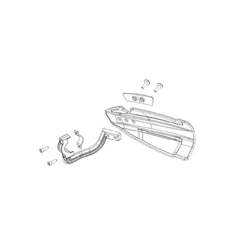 Chrániče páček POLISPORT HAMMER vč. univerzální plastové montážní sady černá Omezená Nabídka