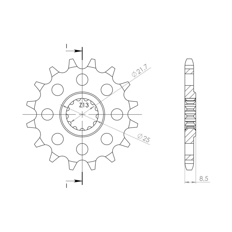 Řetězové kolečko SUPERSPROX CST-1537:17 17 zubů, 525 Víkendová Akce