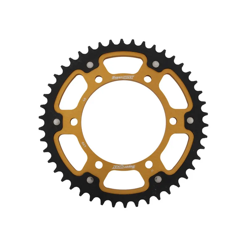 Řetězová rozeta SUPERSPROX STEALTH RST-499:46-GLD zlatá 46 zubů, 530 Ruční Výroba