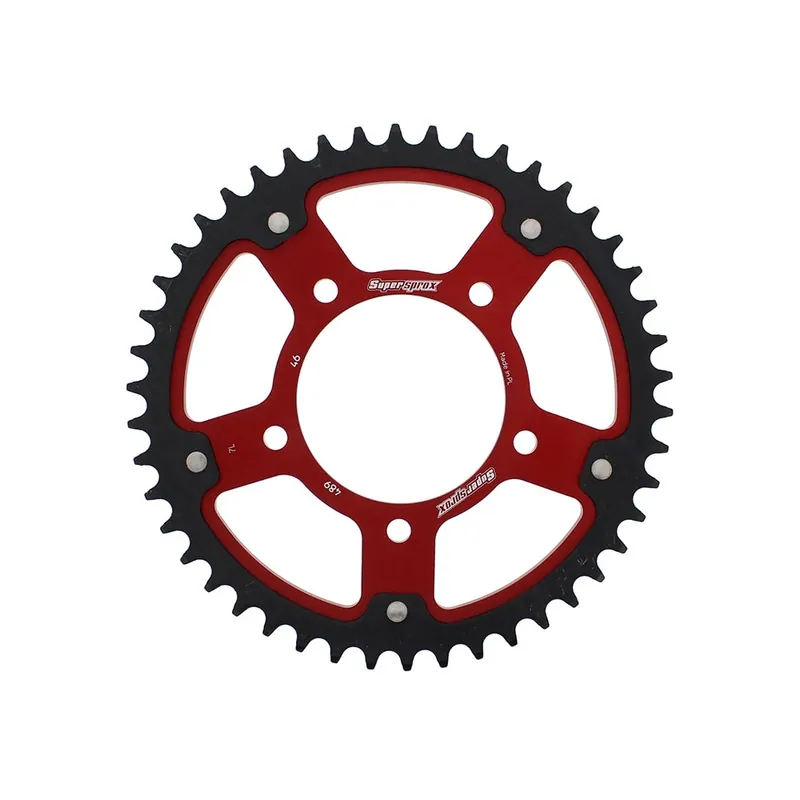 Řetězová rozeta SUPERSPROX STEALTH RST-489:46-RED červená 46 zubů, 530 Hromadná Objednávka