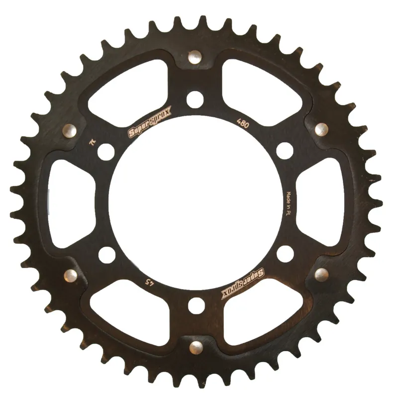 Řetězová rozeta SUPERSPROX STEALTH RST-480:45-BLK černý 45 zubů, 525 Hromadná Objednávka