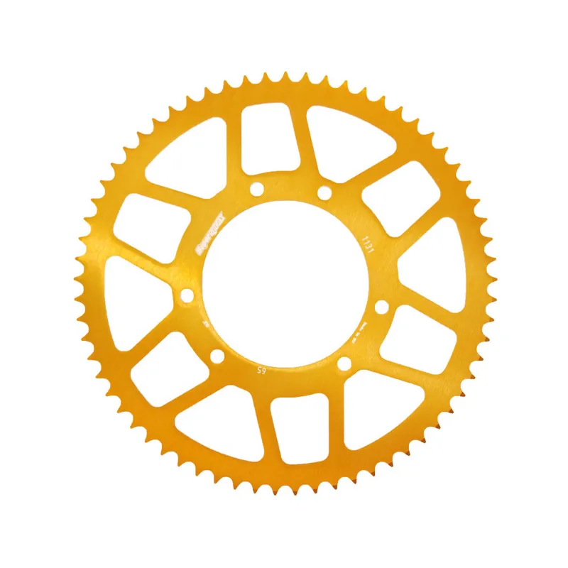 Ruční Výroba Hliníková řetězová rozeta SUPERSPROX RAL-1131:65-GLD zlatá