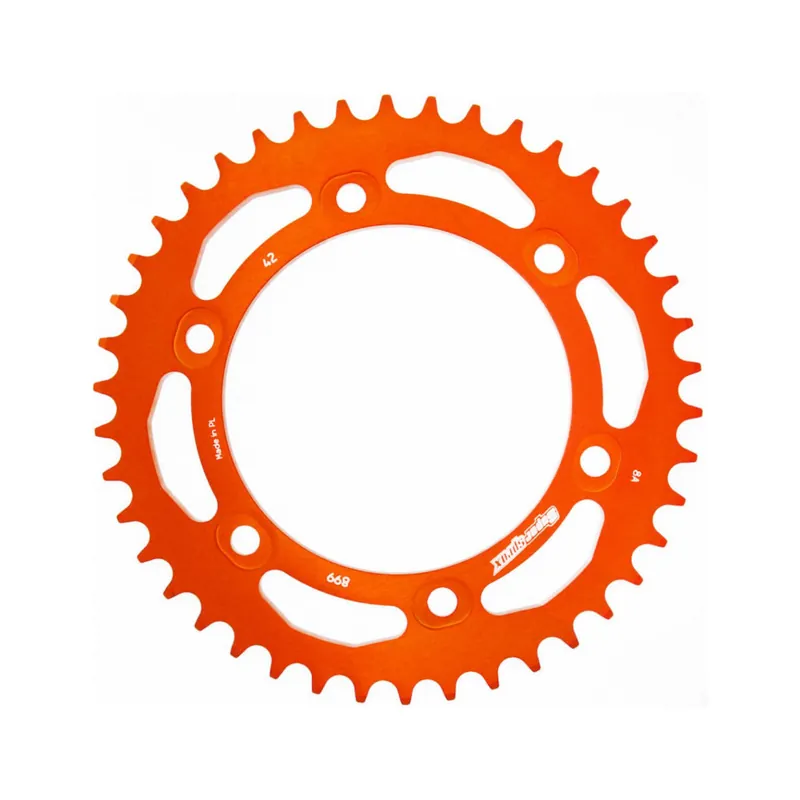 Ruční Výroba Hliníková řetězová rozeta SUPERSPROX RAL-899:42-ORG oranžová 42 zubů, 525