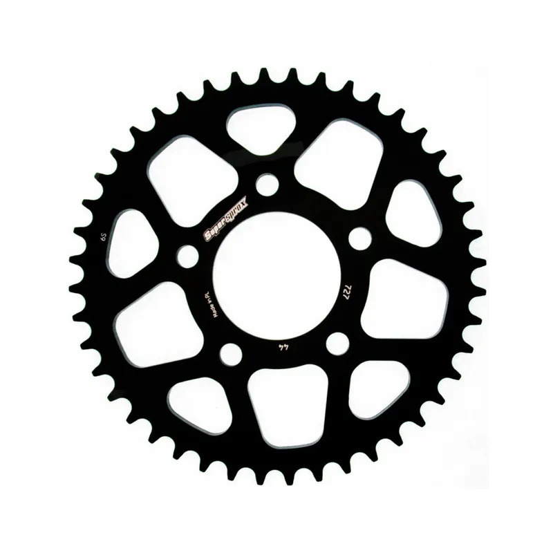 Hliníková řetězová rozeta SUPERSPROX RAL-727:44-BLK černý 44 zubů, 525 Nízká Cena