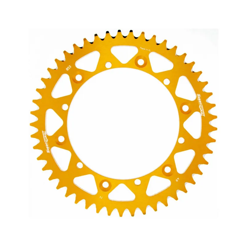 Aktuální Hliníková řetězová rozeta SUPERSPROX RAL-853:49-GLD zlatá 49 zubů, 520