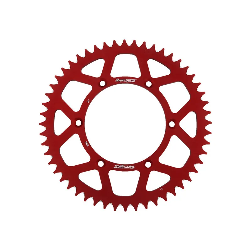 Hromadná Objednávka Hliníková řetězová rozeta SUPERSPROX RAL-808:52-RED červená 52 zubů, 520