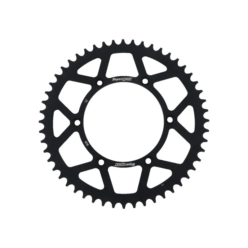Hliníková řetězová rozeta SUPERSPROX RAL-808:52-BLK černý 52 zubů, 520 Cenově Výhodný