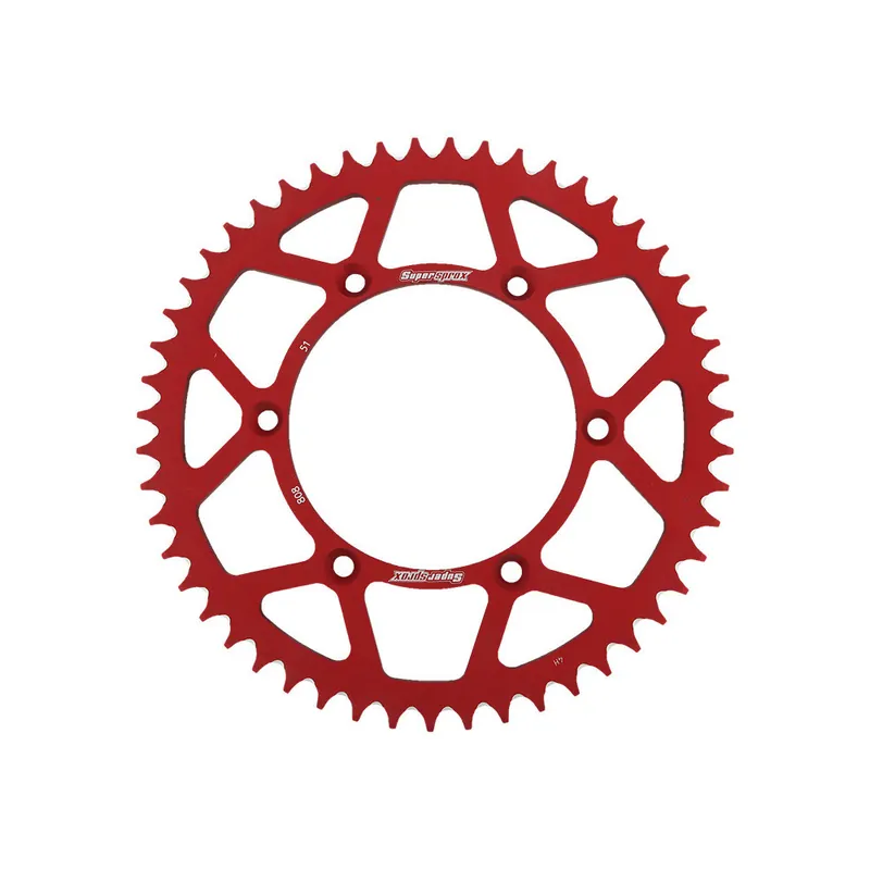 Časově Omezené Hliníková řetězová rozeta SUPERSPROX RAL-808:51-RED červená 51 zubů, 520