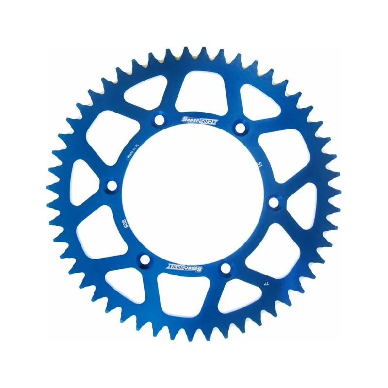 Hliníková řetězová rozeta SUPERSPROX RAL-808:51-BLU modrá 51 zubů, 520 Výprodej