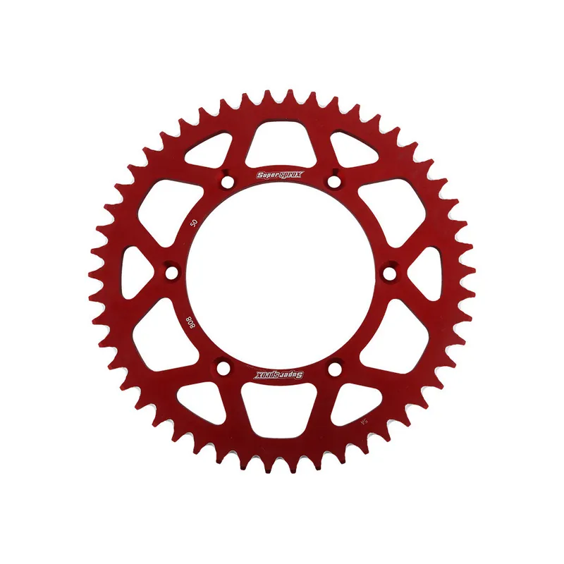 Hliníková řetězová rozeta SUPERSPROX RAL-808:50-RED červená 50 zubů, 520 Nejprodávanější