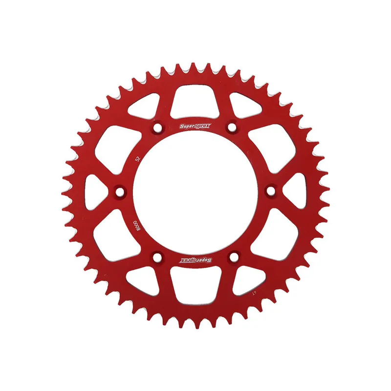 Značkový Hliníková řetězová rozeta SUPERSPROX RAL-8000:52-RED červená 52 zubů, 520