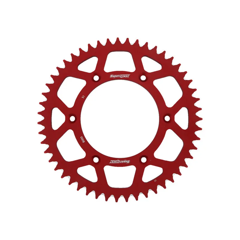Zlevněný Hliníková řetězová rozeta SUPERSPROX RAL-8000:51-RED červená 51 zubů, 520