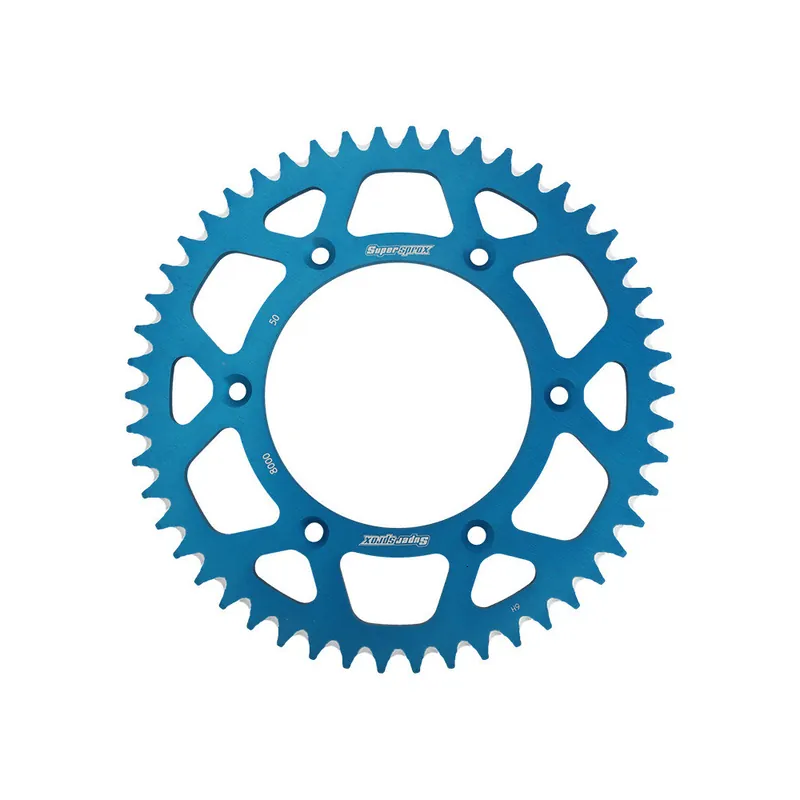 Hliníková řetězová rozeta SUPERSPROX RAL-8000:50-BLU modrá 50 zubů, 520 Luxusní