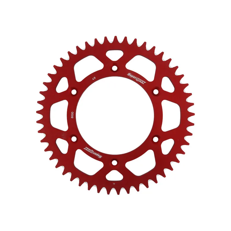 Must-Have Hliníková řetězová rozeta SUPERSPROX RAL-8000:49-RED červená 49 zubů, 520