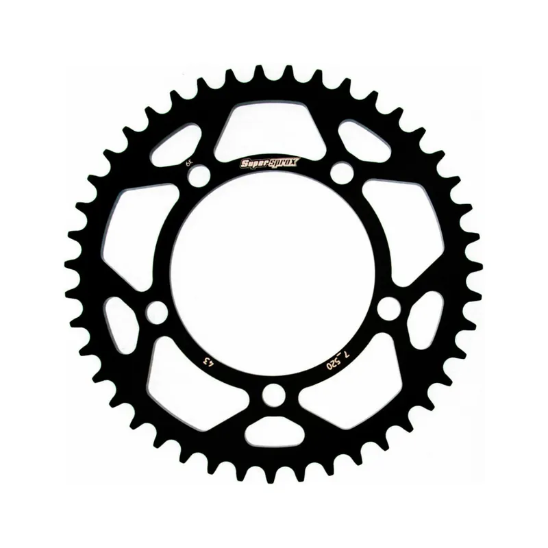 Poslední Šance Hliníková řetězová rozeta SUPERSPROX RAL-7_520:43-BLK černý 43 zubů, 520