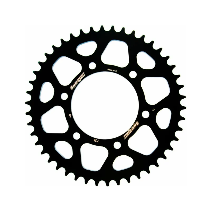 Expresní Doručení Hliníková řetězová rozeta SUPERSPROX RAL-735:46-BLK černý 46 zubů, 520