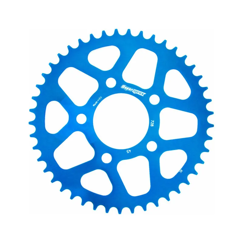 Hliníková řetězová rozeta SUPERSPROX RAL-728:45-BLU modrá 45 zubů, 520 Nízká Cena