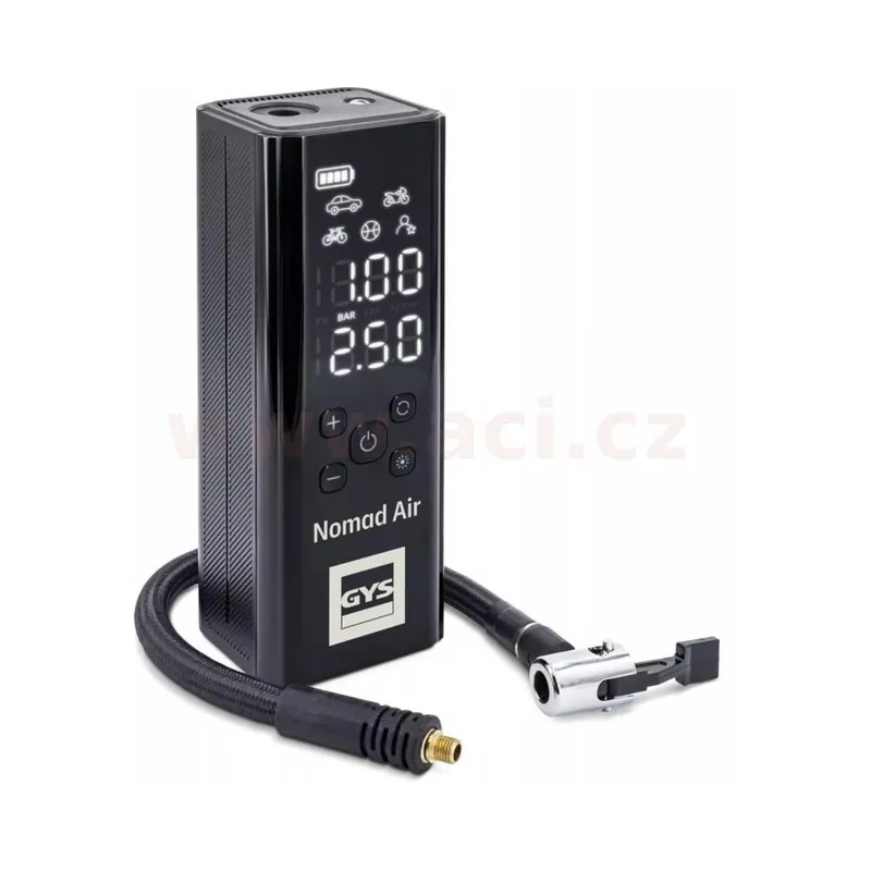 Akumulátorový kompresor GYS NOMAD AIR, 3v1,kompresor, powerbanka, LED Koupit Online
