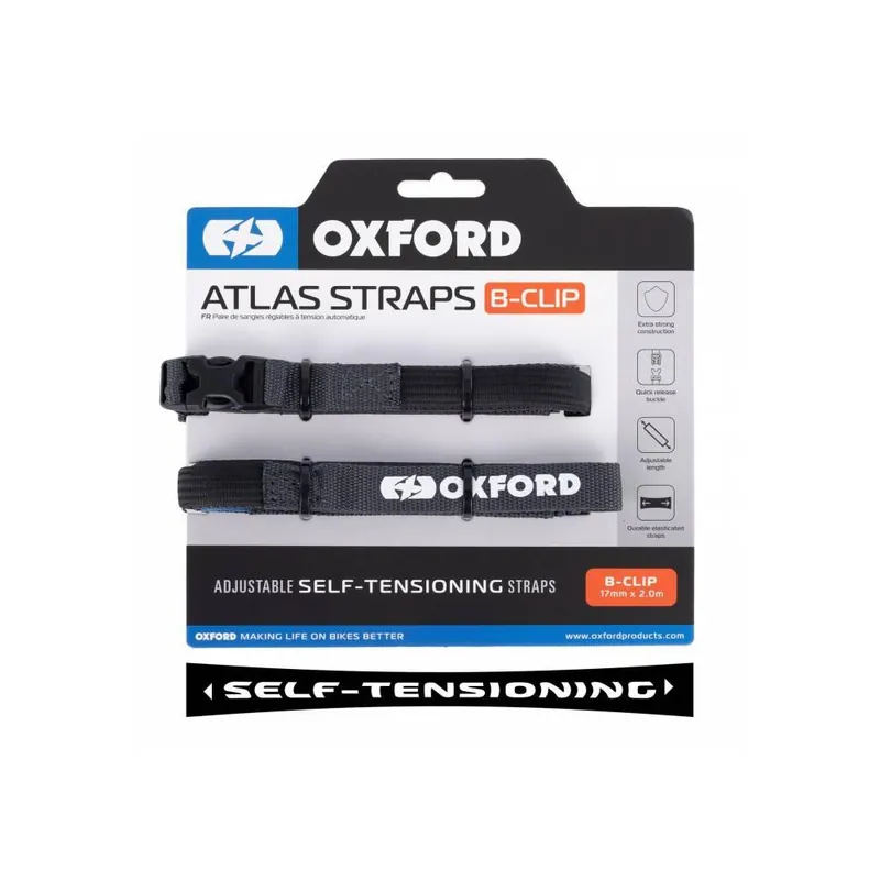 Zavazadlové popruhy Atlas B-Clip, 2 ks, OXFORD (šedá, 17mm x 2m) Autentický