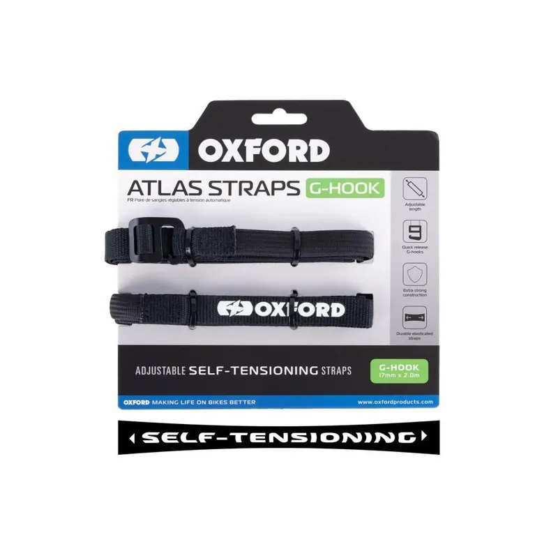 Ověřený Zavazadlové popruhy Atlas G-Hook, OXFORD (černá, 17mm x 2m)