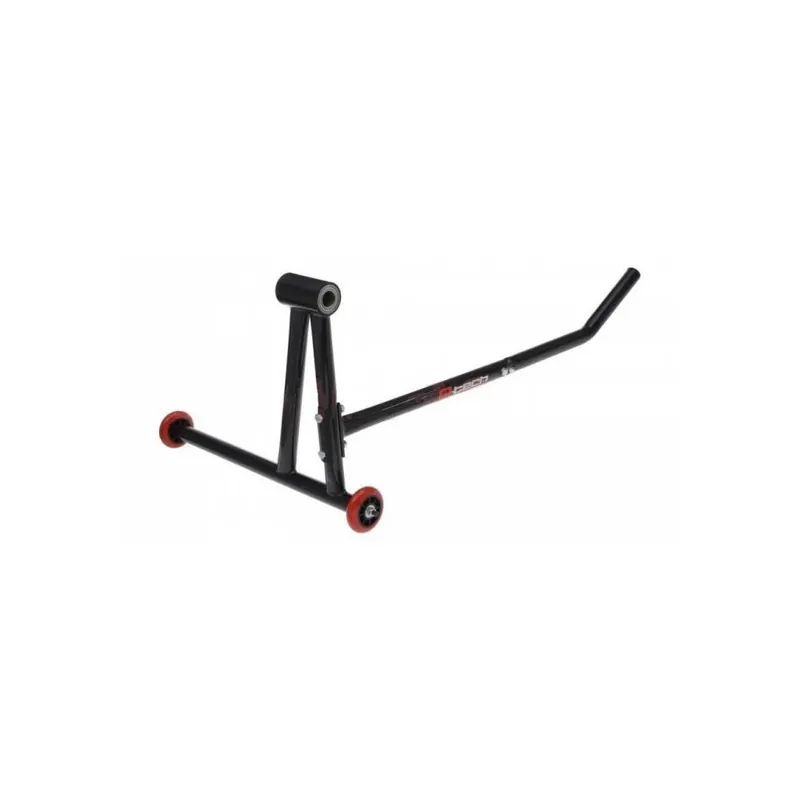 Výprodej Stojan na motocykl zadní (pro jednoramennou kyvnou vidlici), trn nutno dokoupit zvlášť, Q-TECH (černý)