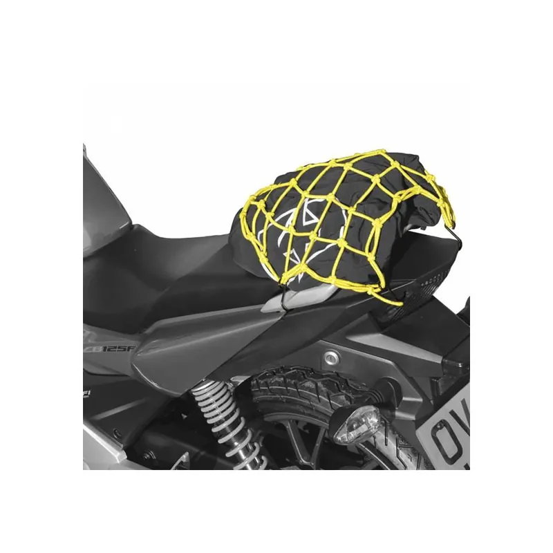 Pružná zavazadlová síť pro motocykly, OXFORD (38 x 38 cm, žlutá fluo/reflexní) Novinka