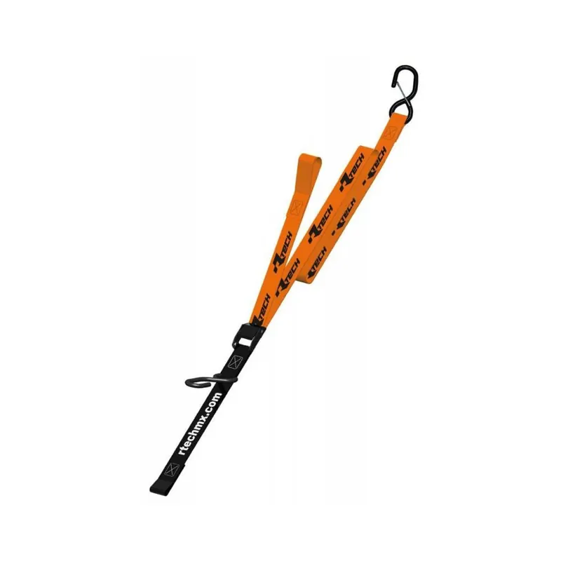 Tovární Cena Upínací popruhy s rychloupínací spojkou (šířka 38 mm / délka 2 m / nosnost 550 kg), RTECH (1 pár, oranžový)