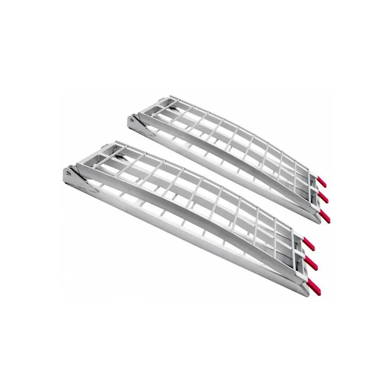 Omezená Nabídka Nájezdová rampa - skládací - hliníková široká, Q-TECH (max. nosnost 600 kg, 1 pár)