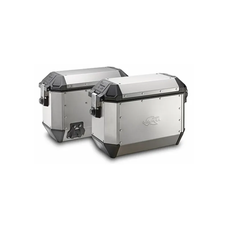 Sada bočních kufrů K-MISSION - 36l, KAPPA (stříbrné, hliník, 49,5x38,7x24,6 cm) Doprava Zdarma